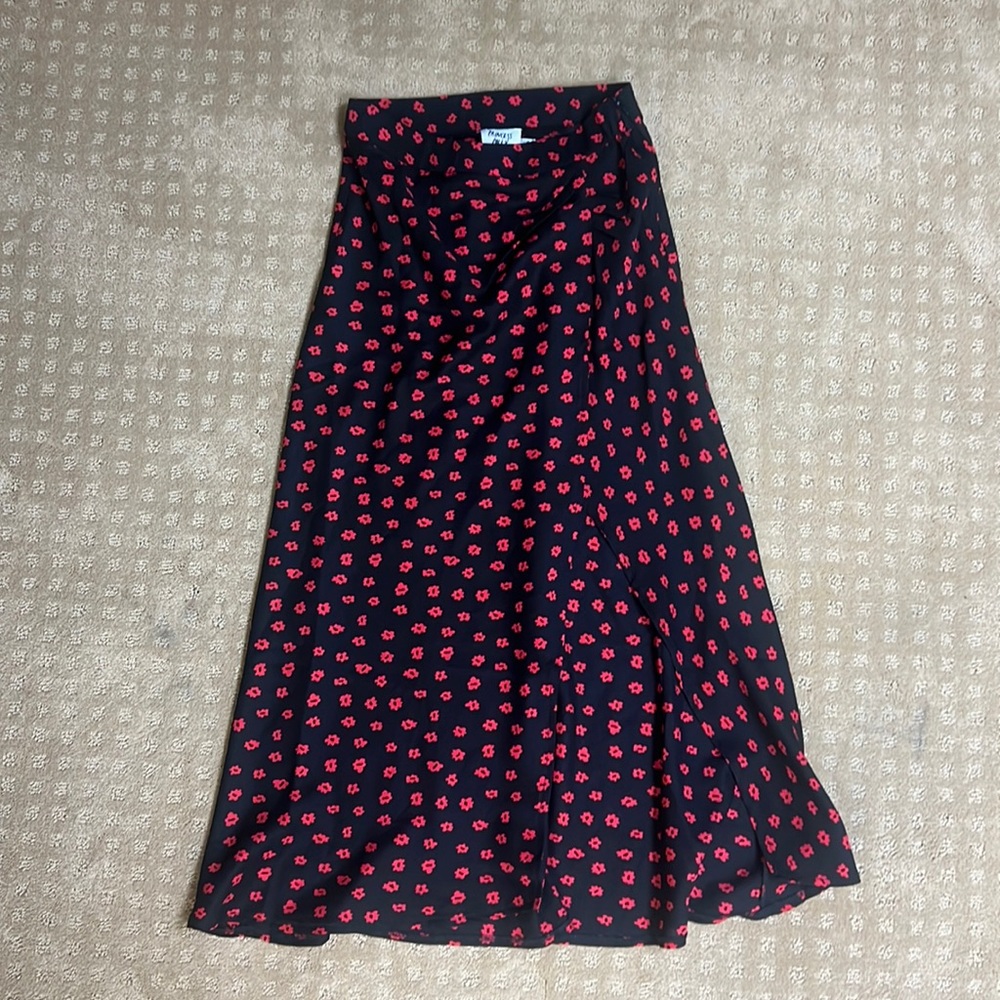 princess polly slit midi skirt